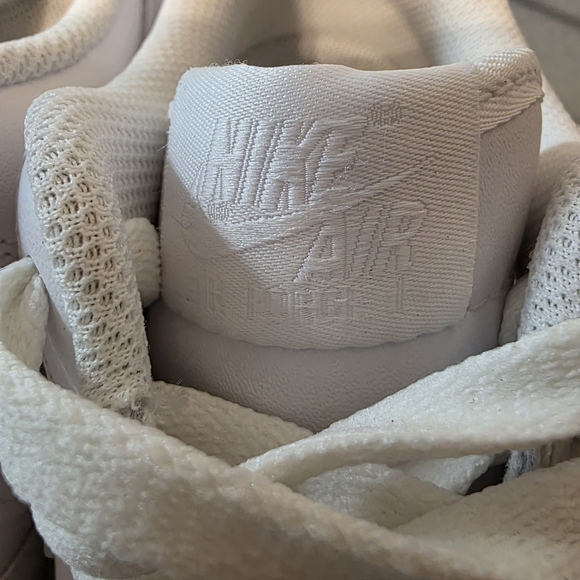Nike Women's Air Force 1 White On White Sneakers - Picture 9 of 10